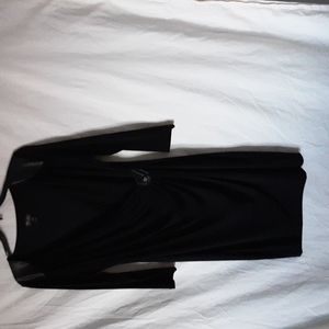 Dress faux trim on shoulder and side at waist